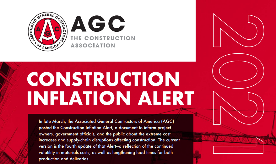 AGC Releases Latest Version of its Construction Inflation Alert Report